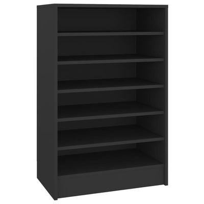 Gabinete de zapatos Vidaxl 60x35x92 cm de madera propiedad de negro