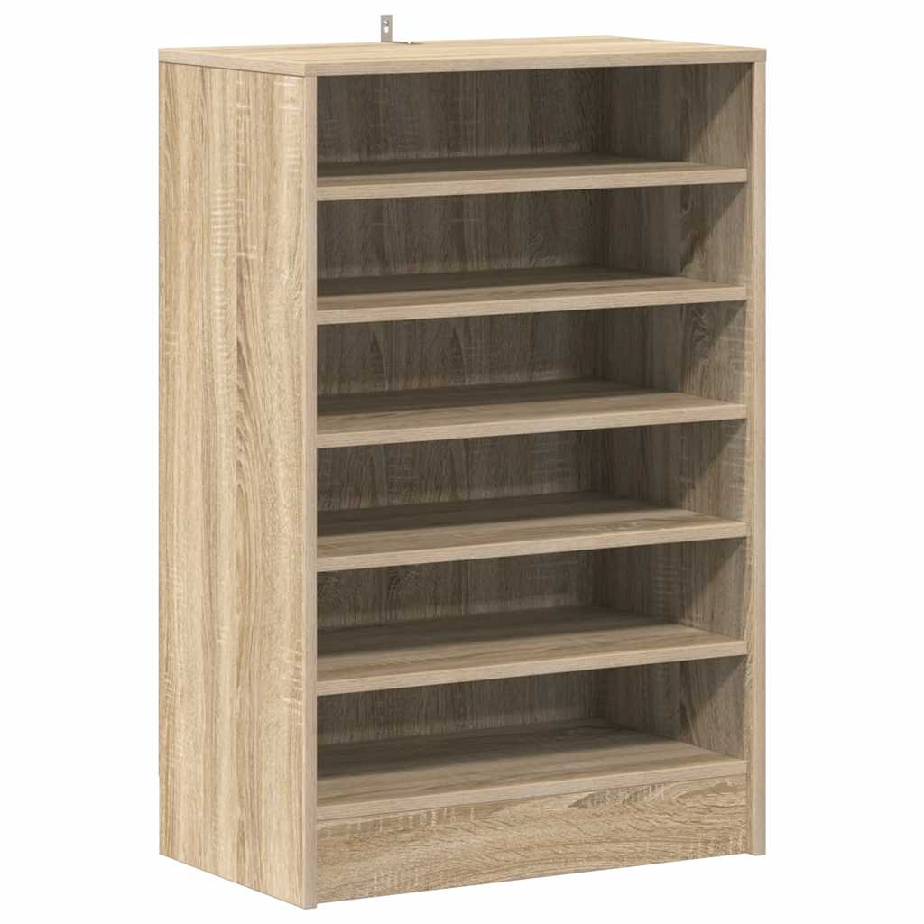 Vidaxl schoenenkast 60x35x92 cm bewerkt hout sonoma eikenkleurig