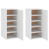 Vidaxl schoenenkasten 2 st 32x35x70 cm bewerkt hout wit