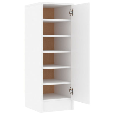 Gabinete de zapatos Vidaxl 32x35x92 cm de madera procesada blanca