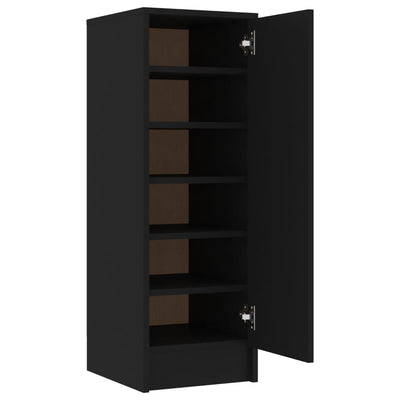 Gabinete de zapatos Vidaxl 32x35x92 cm de madera propiedad de negro