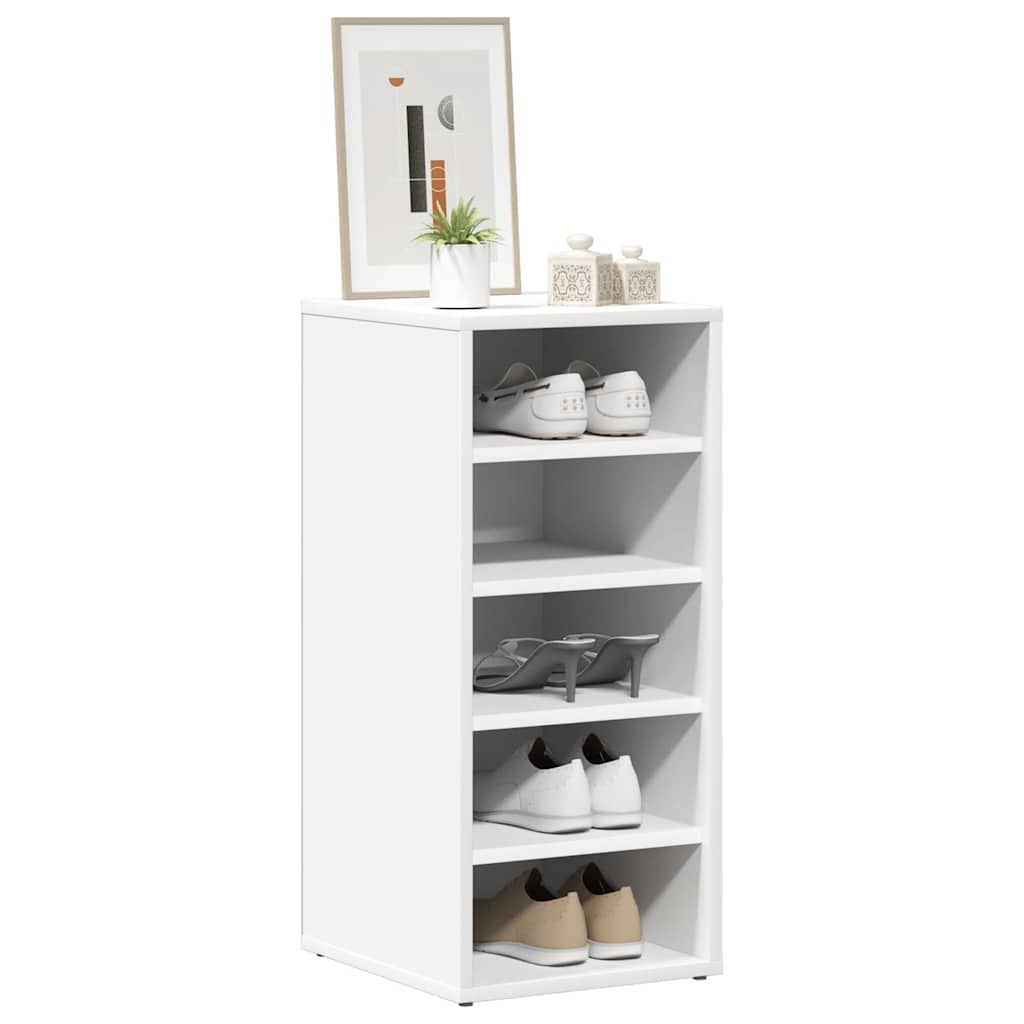 Gabinetes de zapatos Vidaxl 2 PCS 31.5x35x70 cm de madera procesada blanca