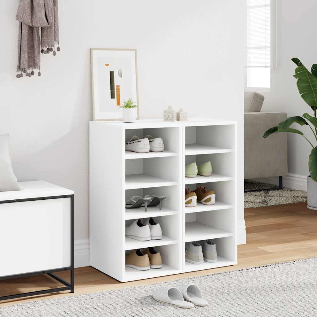 VIDAXL CABIETTI DELLA SCARPA 2 PC 31.5X35X70 CM White in legno elaborato
