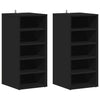 VIDAXL CABIETTI DELLA SCARPA 2 PC 31.5x35x70 cm Black in legno elaborato