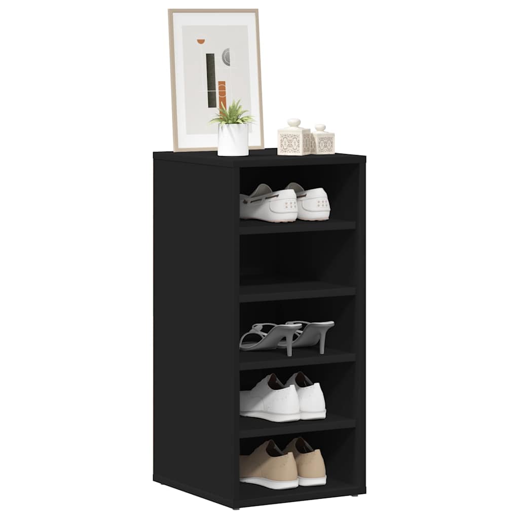 VIDAXL CABIETTI DELLA SCARPA 2 PC 31.5x35x70 cm Black in legno elaborato