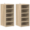 Vidaxl schoenenkasten 2 st 31,5x35x70 cm hout sonoma eikenkleur