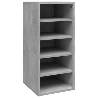 Vidaxl Cabinet da scarpe 31.5x35x70 cm Betongrijs in legno elaborato