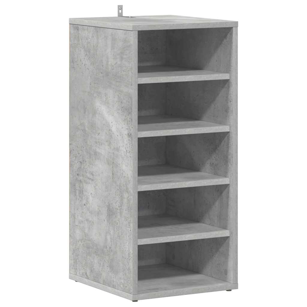 Gabinete de zapatos Vidaxl 31.5x35x70 cm Betongrijs de madera procesada