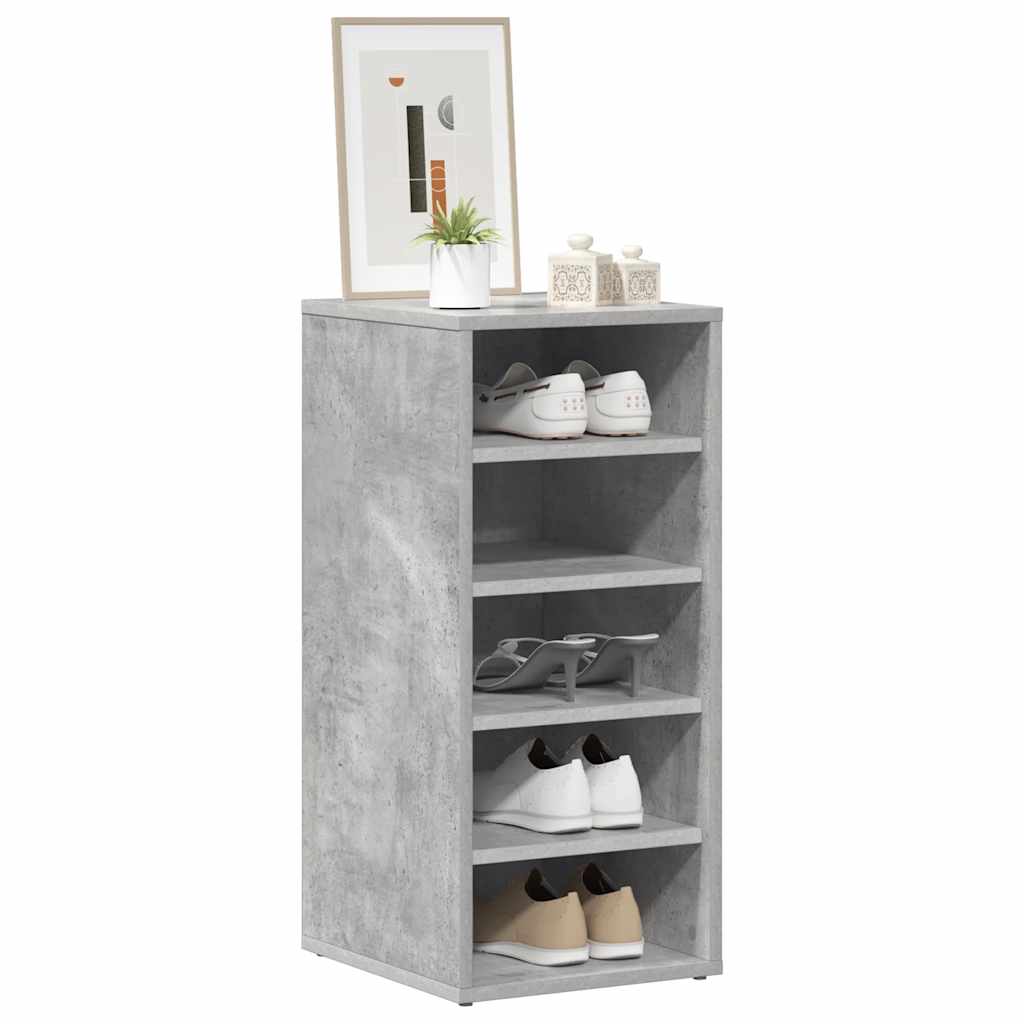 Gabinete de zapatos Vidaxl 31.5x35x70 cm Betongrijs de madera procesada