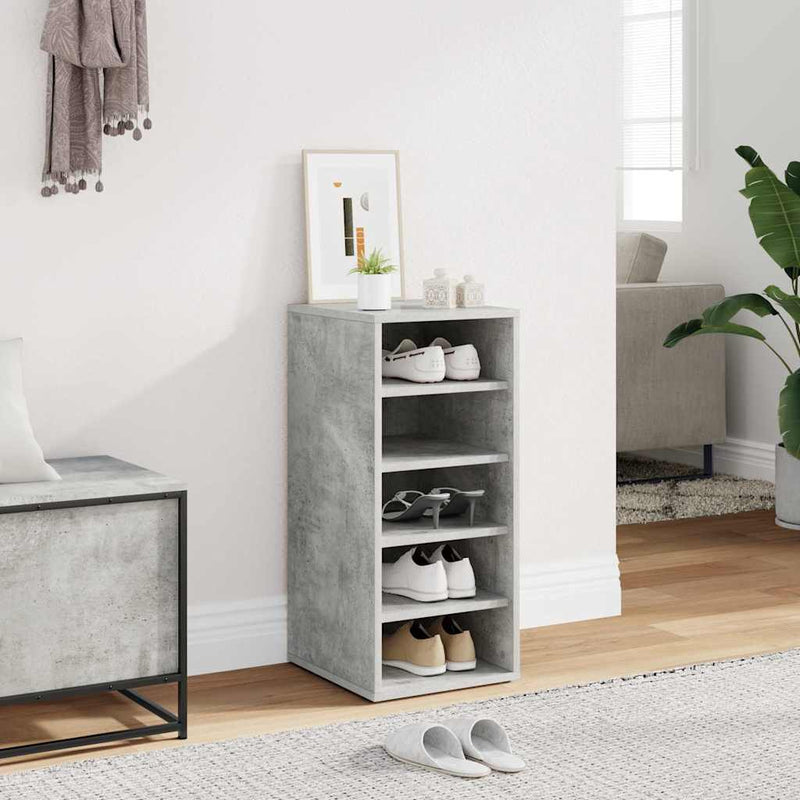 Gabinete de zapatos Vidaxl 31.5x35x70 cm Betongrijs de madera procesada