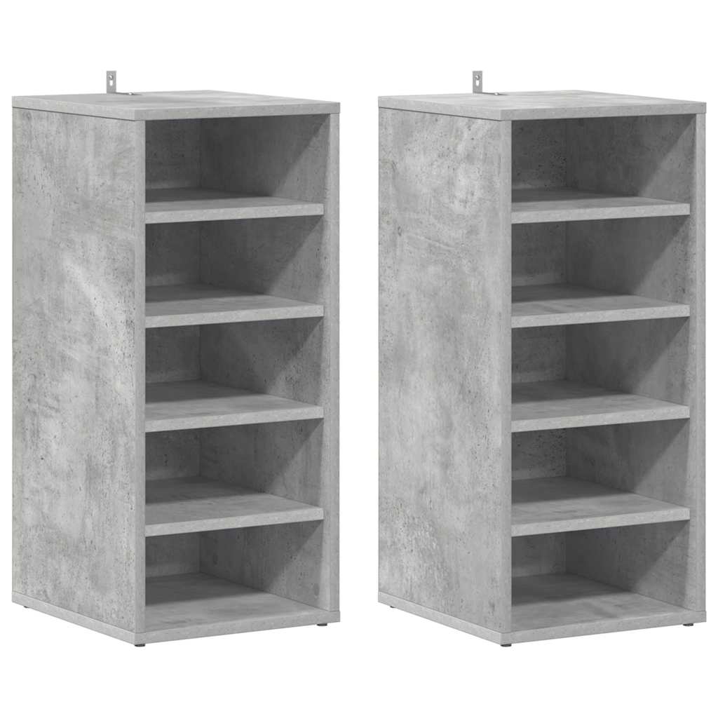 Gabinetes de zapatos Vidaxl 2 PCS 31.5x35x70 cm Precio de concreto de madera procesada