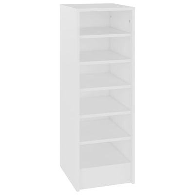 Vidaxl Cabinet da scarpe 31.5x35x90 cm Bianco in legno elaborato