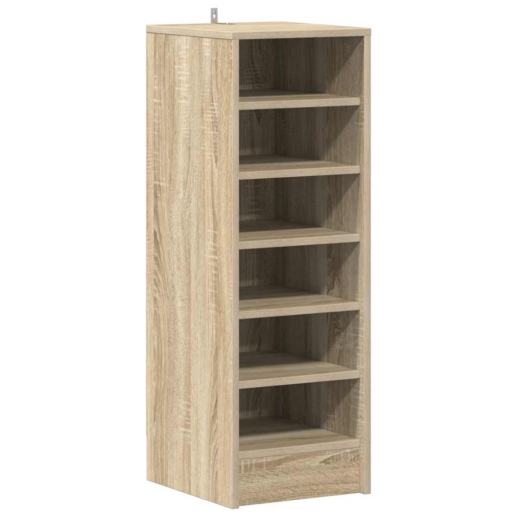 Vidaxl schoenenkast 31,5x35x90 cm bewerkt hout sonoma eikenkleurig