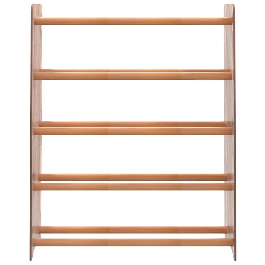 Vidaxl Shoe Rack 65x24x81 cm de madera procesada marrón