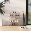 Vidaxl scarpiera 65x24x81 cm grigio in legno elaborato