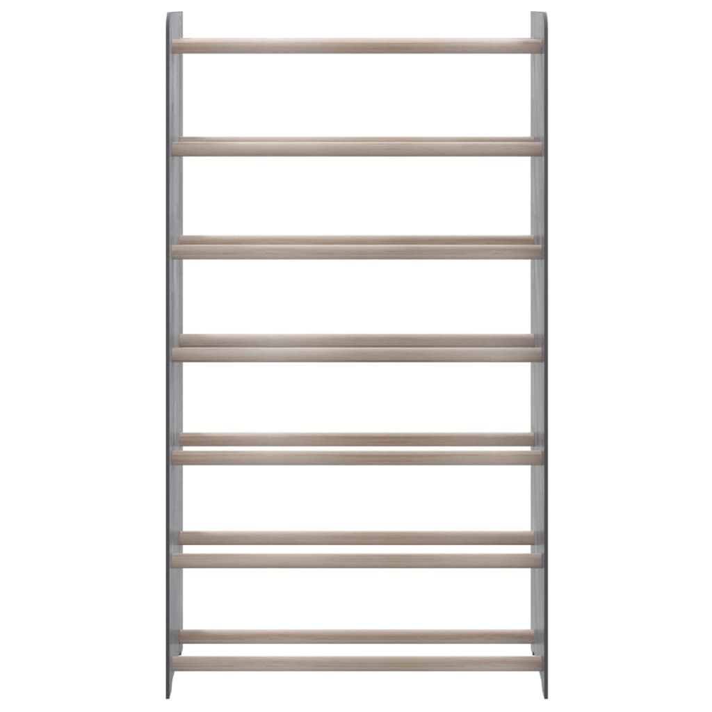 Vidaxl Shoe Ratch 65x24x117 Cm de madera procesada gris