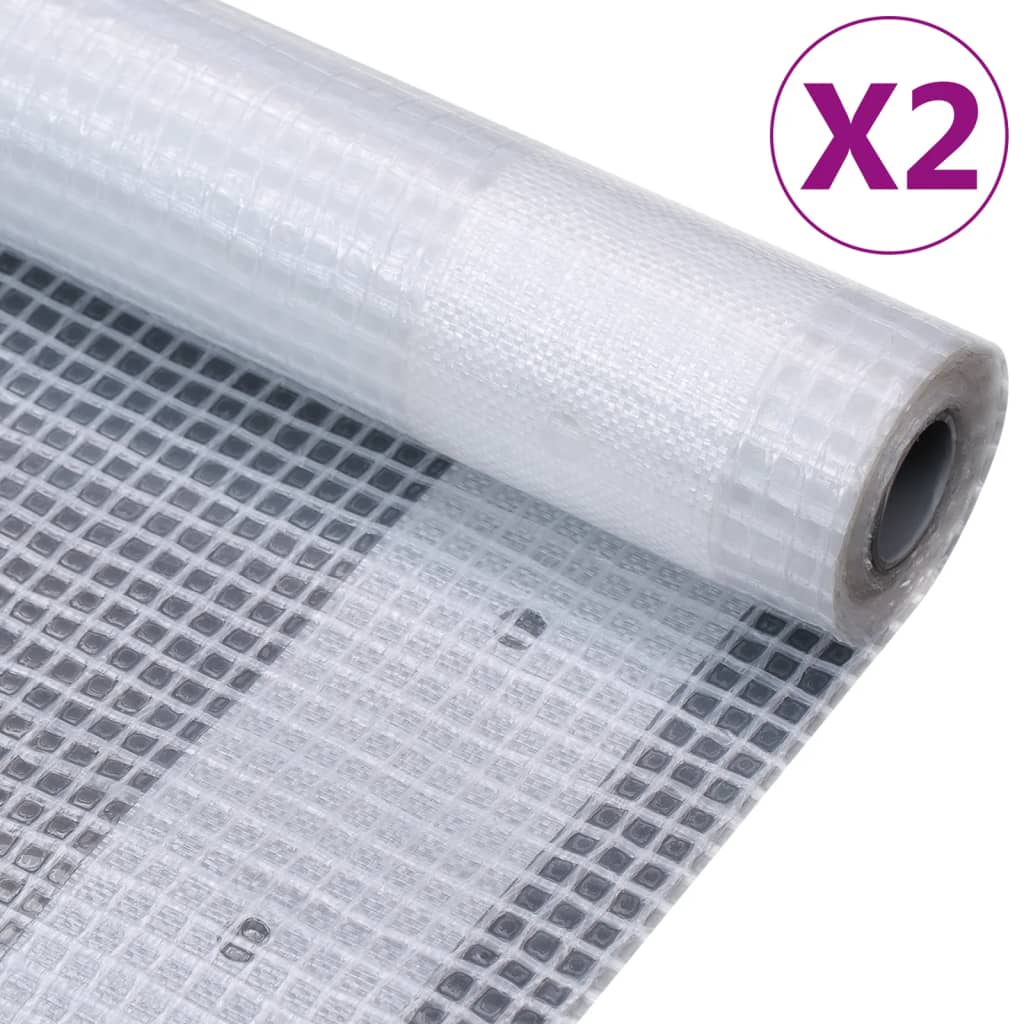 Vidaxl dekzeilen 2 st leno 260 g m² 3x5 m wit