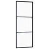 Porta scorrevole Vidaxl con pastella 76x205 cm in alluminio e vetro ESG