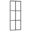Vidaxl schuifdeur met beslag 76x205 cm aluminium en esg-glas