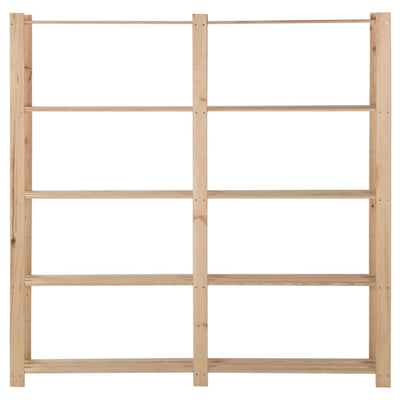 Vidaxl opbergrek 5-laags 170x28,5x170 cm massief grenenhout