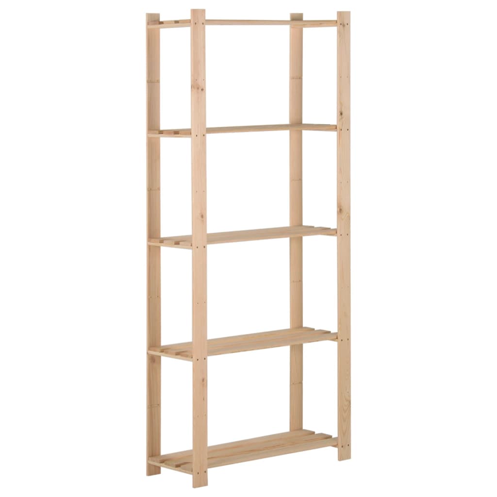 Vidaxl Storage Rack a 5 strati 80x28.5x170 cm pino solido