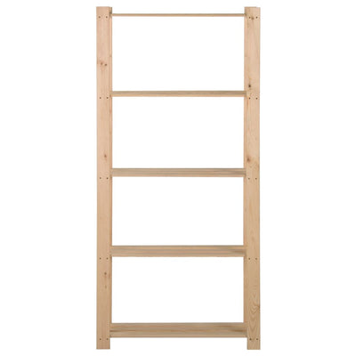 Vidaxl opbergrek 5-laags 80x28,5x170 cm massief grenenhout