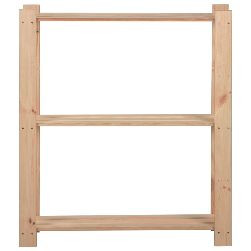 Vidaxl Storage Rack 3 capas 80x28.5x90 cm de pino sólido