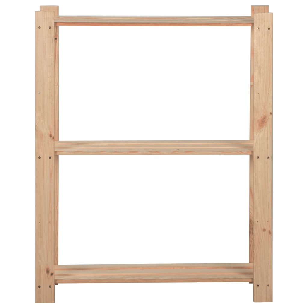 Vidaxl Storage Rack a 3 strati 60x28.5x90 cm pino solido