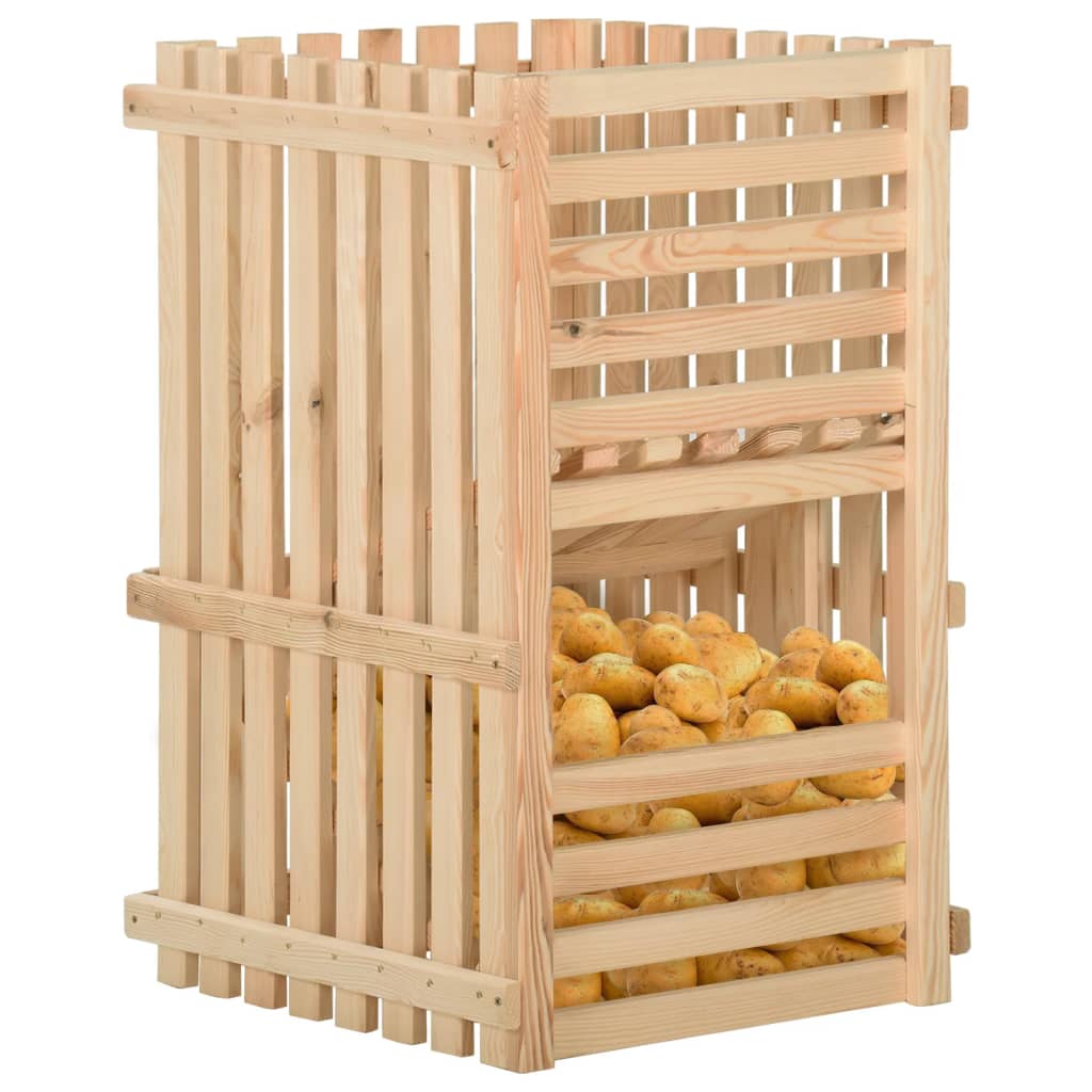 Poll di patate Vidaxl 50x50x80 cm pino solido