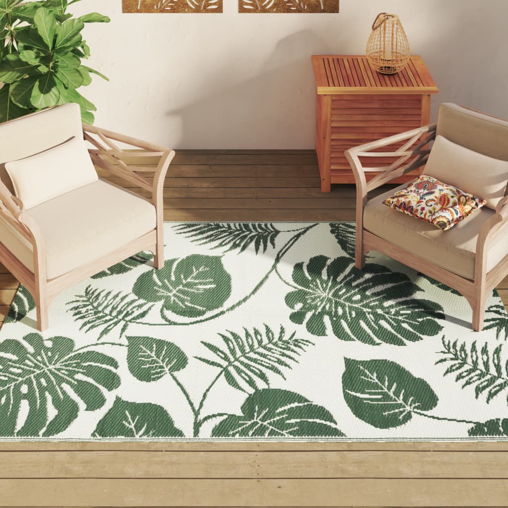 Vidaxl Outside Rug 140x200 cm Polypropene Green