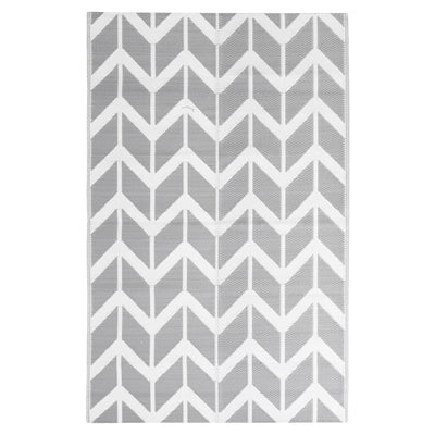 Vidaxl fuori tappeto 190x290 cm in polipropene grigio