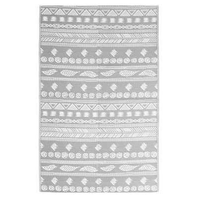 Vidaxl buitenkleed arakil 120x180 cm polypropeen grijs