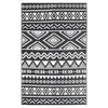 Vidaxl afuera de la alfombra 190x290 cm polipropeno negro