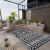 Vidaxl afuera de la alfombra 190x290 cm polipropeno negro