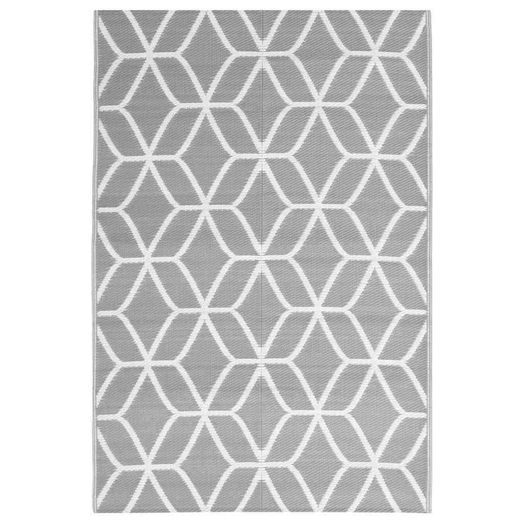 Vidaxl Tappeto esterno 140x200 cm in polipropene grigio