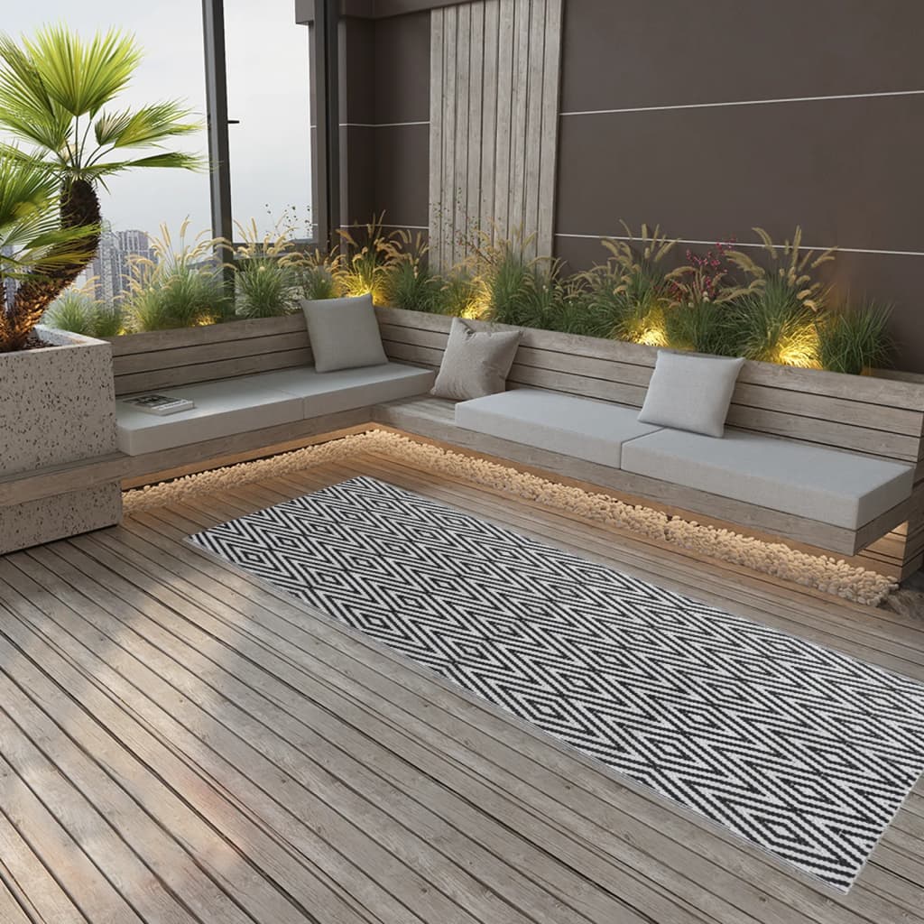 VIDAXL ESTERNO RAGGIO 80X250 CM Polypropene Nero