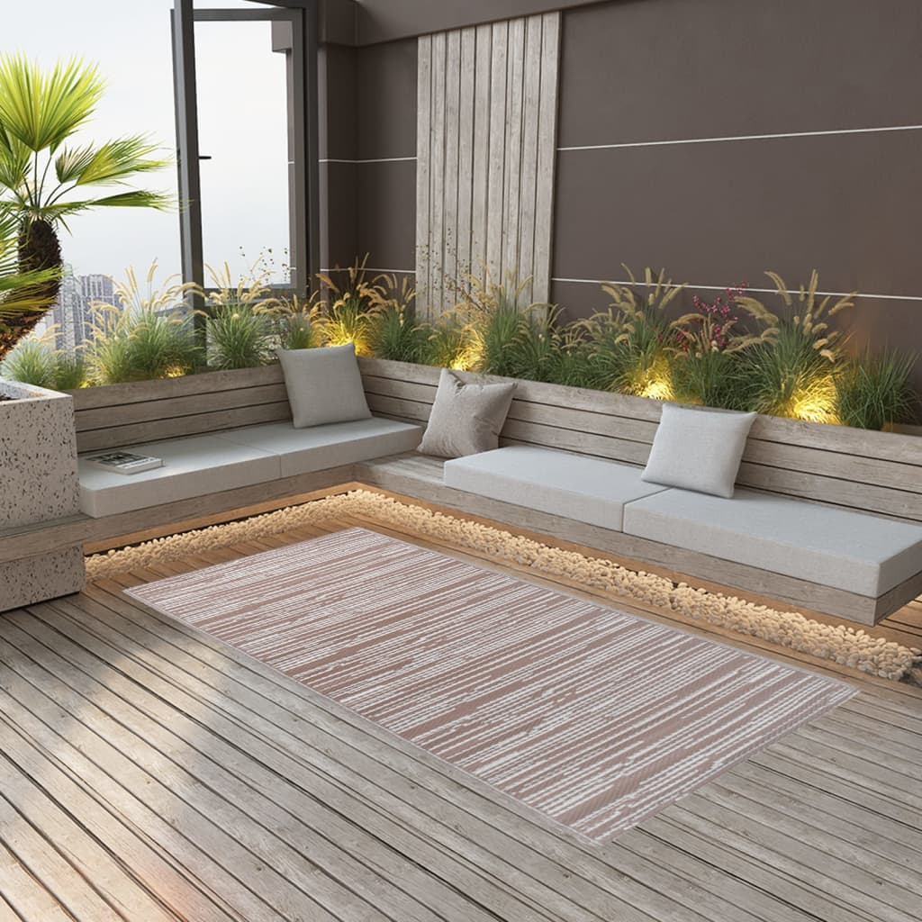 Vidaxl Eut esterno Tappeto 140x200 cm Polypropene Taupe