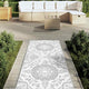 Vidaxl outside rug 80x250 cm polypropene light gray