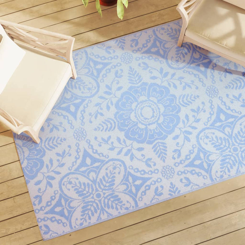 Vidaxl Tappeto esterno 140x200 cm Polyproppen Blue Blue