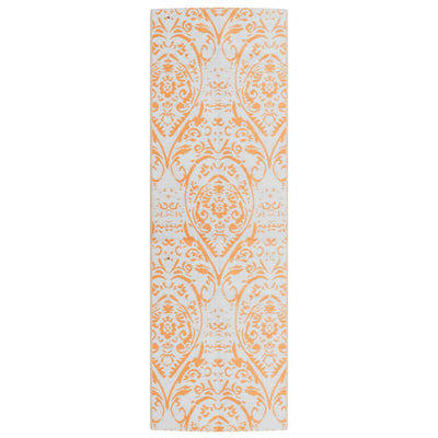Vidaxl Tappeto esterno 80x250 cm Polypropene Arancione e bianco