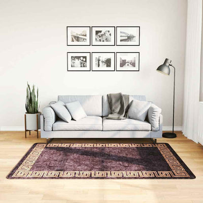 Vidaxl RUG LAVABLE ANTI-SLIP 120x180 cm de color negro y dorado