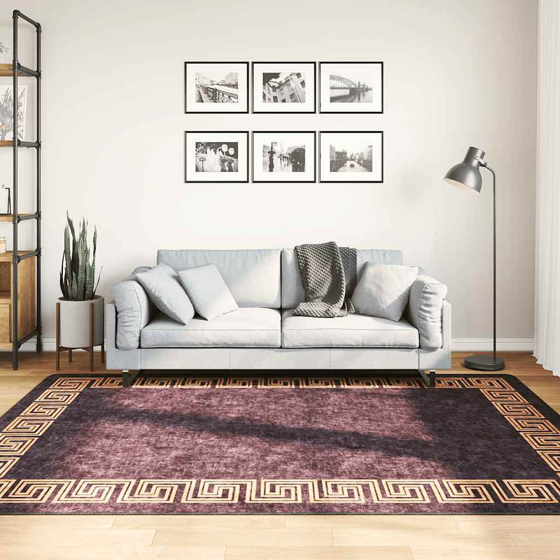 Vidaxl RUG LAVABLE ANTI-SLIP 160x230 cm de color negro y dorado