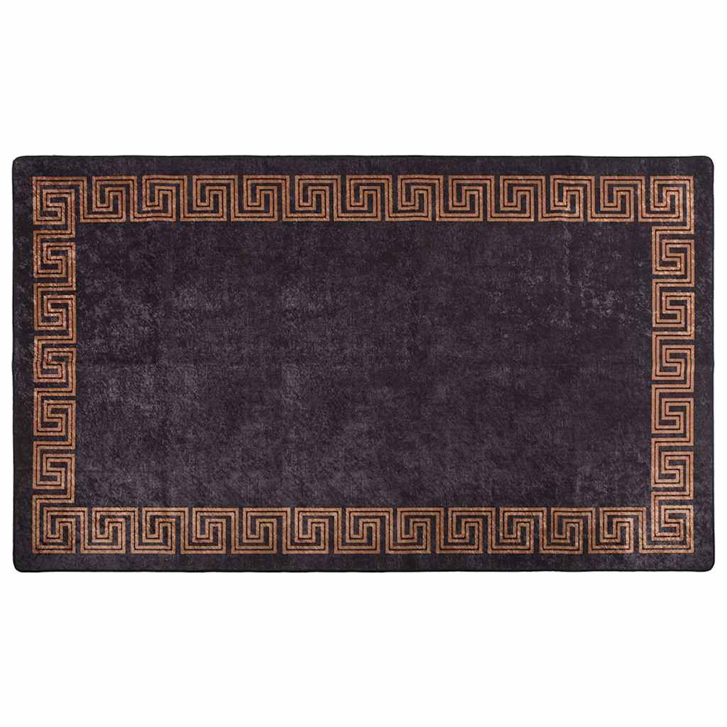Vidaxl alfombra lavable con 190x300 cm de color negro y dorado