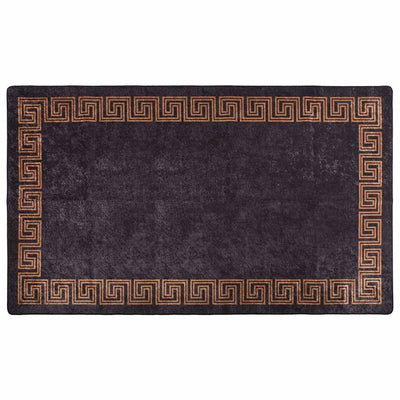 Tappeto vidaxl lavabile antiscivolo 190x300 cm di colore nero e oro