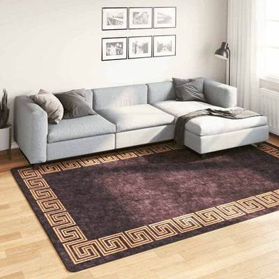 Tappeto vidaxl lavabile antiscivolo 190x300 cm di colore nero e oro