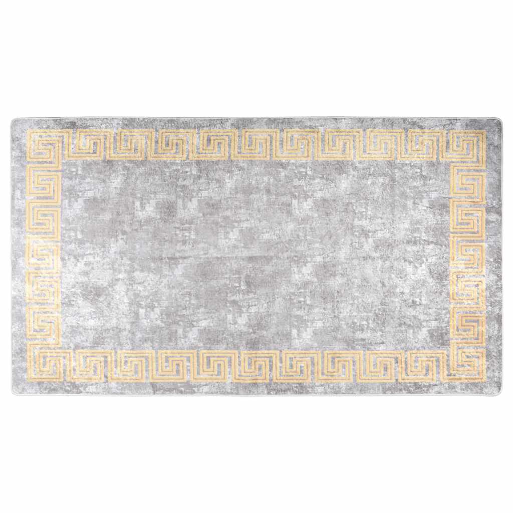 RUG VIDAXL Lavable Anti-Slip 190x300 cm Gray