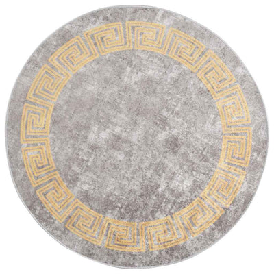 Tappeto vidaxl lavabile antiscivolo Ø120 cm grigio