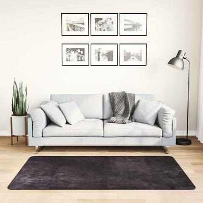 Alfombra Vidaxl lavable anti-slip 80x150 cm de color antracita