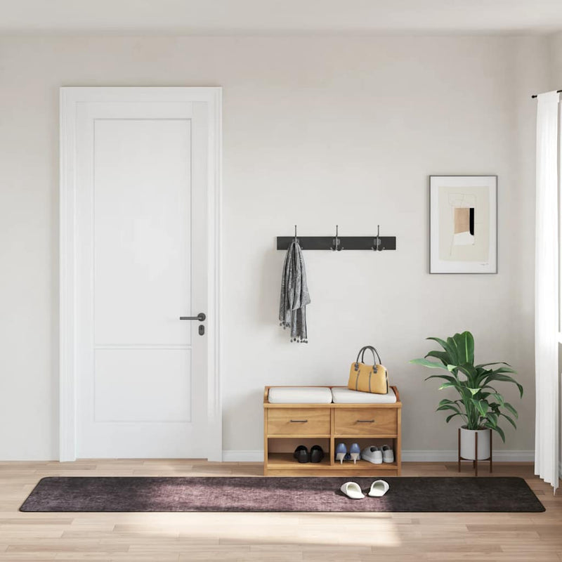 Tappeto Vidaxl lavabile antiscivolo 80x300 cm color antracite