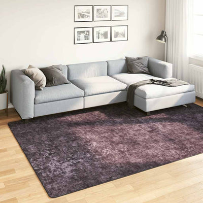 Vidaxl vloerkleed wasbaar anti-slip 190x300 cm antracietkleurig
